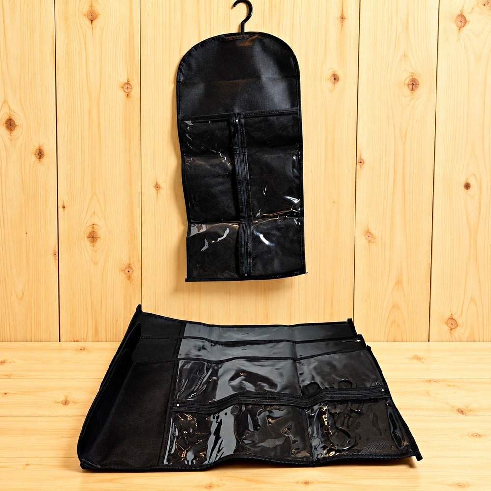 Hanging wig storage- long, 4 piece with hanger.[Z]
